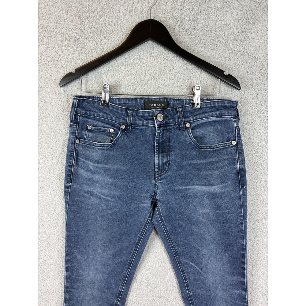 PacSun Jeans Mens 30x32 Blue Medium Wash Skinny Active Stretch Denim Casual Men
